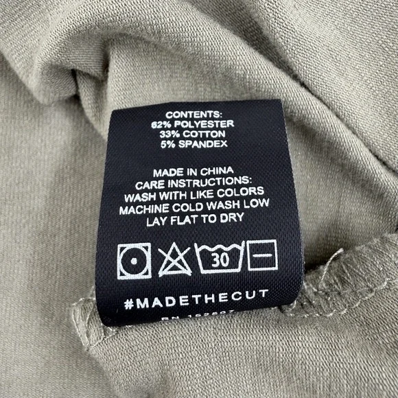 CUTS Clothing Men's Henley Shirt X-Large Green Split-Hem Performance Casual - Picture 6 of 10